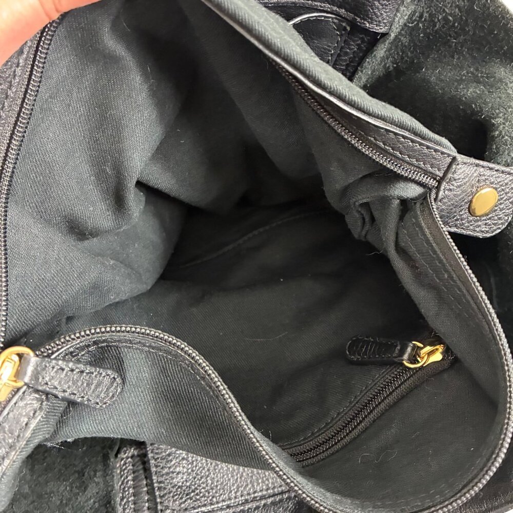 Michael Kors Ashbury Black Pebbled Leather Tote Bag Minimalist - Picture 10 of 10
